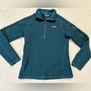 Patagonia Green Sporty Jacket with quarter-Length Zipper Women’s Small